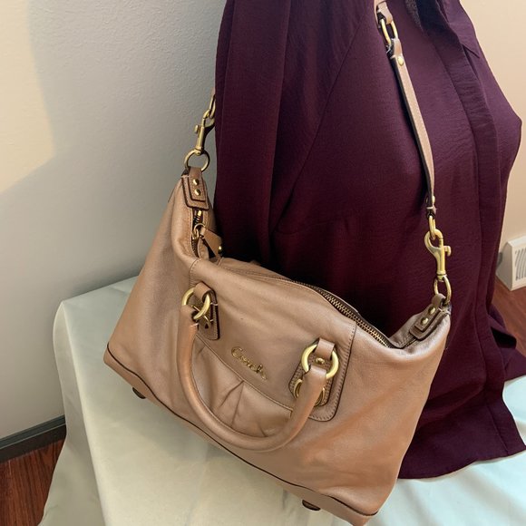 Coach Ashley Metallic Leather Satchel – Rose Gold | Style #F15445 - Picture 4 of 13